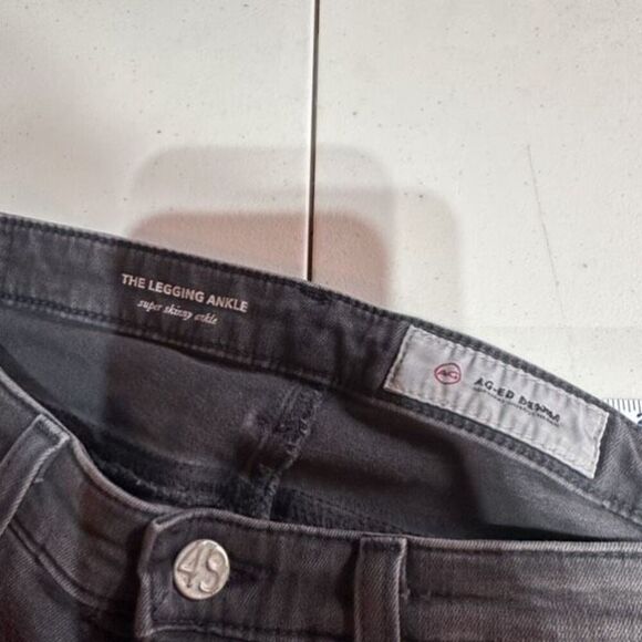 ADRIANO GOLDSCHMIED The Legging Ankle Super Skinny 27R Gray Distressed  Size 4 - Picture 4 of 12